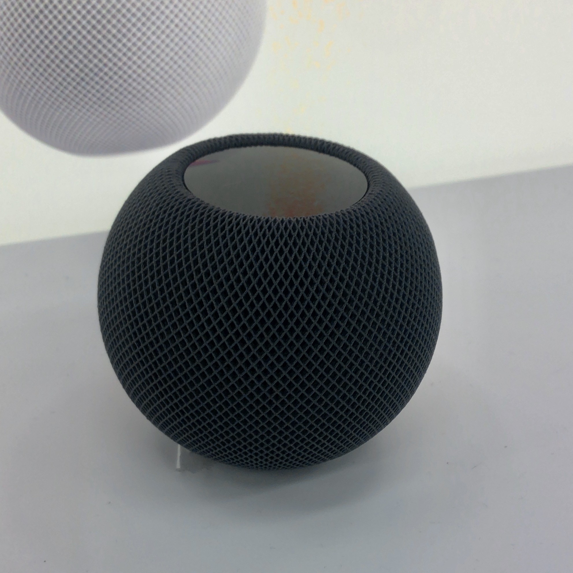 HomePod mini in Space Gray, front view