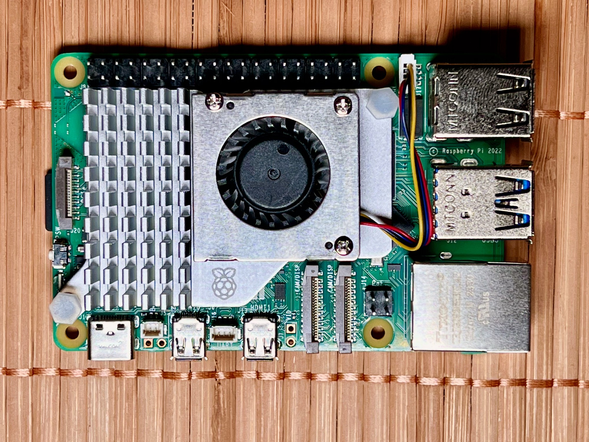 Raspberry Pi 5 — Raspberry Pi 5 with active cooler.jpg